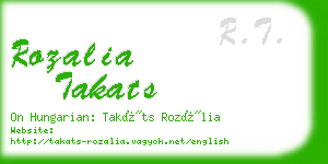 rozalia takats business card